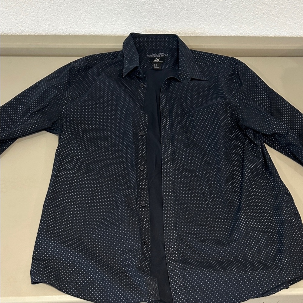 H&M Black Polka Dot Casual Shirt